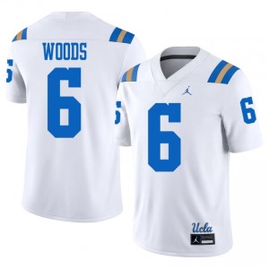 #6 Anthony Woods UCLA White Jersey | Officially Licensed Stitched Men University Football Gear 44370890