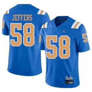 Blue Jaylan Jeffers #58 UCLA Bruins Jersey | Men College Football Pro-Grade Embroidery 67496875
