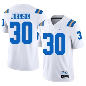 Zeke Johnson #30 UCLA Jersey uclajerseystore.com | Genuine White NCAA Football Men Stitched 56408288