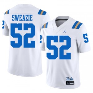 Carter Sweazie #52 UCLA Jersey | Elite Thread White University Football Men Stitched 10925469