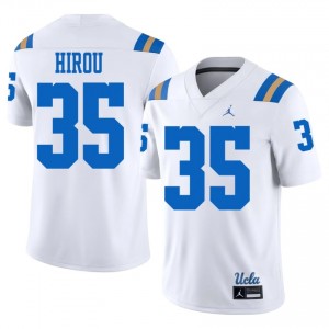 #35 Logan Hirou UCLA White Jersey | Pro Cut Stitched Men NCAA Football Gear 49862076