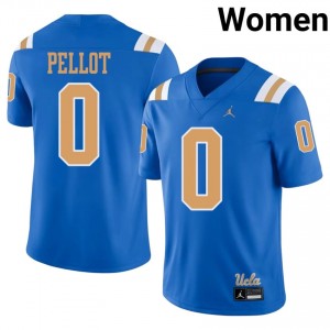 Blue Donavyn Pellot #0 UCLA Bruins Jersey | Women High School Football Limited Embroidery 55549673