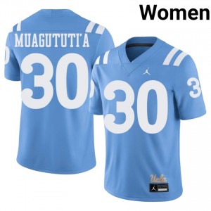 UCLA Halakilangi Muagututi'a #30 Light Blue Throwback Jersey | Durable Swen University Football Women Apparel 94979308