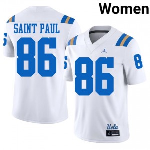 White Jalen Saint Paul #86 Bruins Jersey | Women Player Football Classic Stitched 88306155