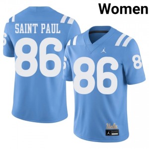 Jalen Saint Paul #86 UCLA Bruins Throwback Jersey | Moisture Wicking Light Blue High School Football Women Stitch 66625231