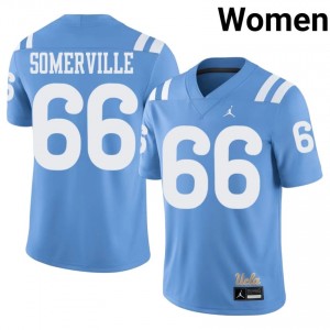 UCLA Jensen Somerville #66 Light Blue Throwback Jersey | Premium Swen NCAA Football Women Apparel 29123739
