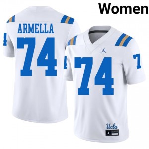 #74 Julian Armella UCLA Bruins White Jersey | Iconic Stitched Women College Football Gear 15358025