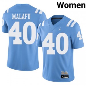 #40 Mone Malafu Bruins Light Blue Throwback Jersey | Authentic Stitch Women Player Football Gear 83299526