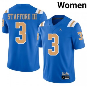 Robert Stafford III #3 UCLA Bruins Jersey | Gameday Blue College Football Women Embroidery 68291823