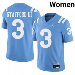 #3 Robert Stafford III Bruins Light Blue Throwback Jersey | Authentic Stitch Women Player Football Gear 37612752