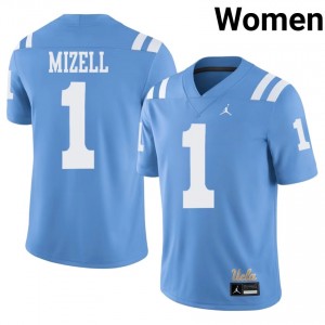 Aidan Mizell #1 Bruins Throwback Jersey | Alumni Light Blue Player Football Women Stitch 96425002