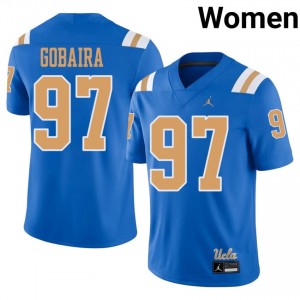 Blue Aiden Gobaira #97 UCLA Bruins Jersey | Women High School Football Limited Embroidery 91301508