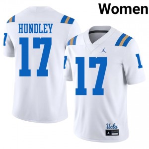 Brett Hundley #17 UCLA Jersey | Elite Thread White University Football Women Stitched 90275591