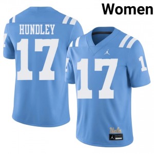UCLA Bruins Brett Hundley #17 Light Blue Throwback Jersey | Exclusive Swen College Football Women Apparel 27209486