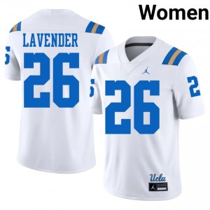 White CJ Lavender #26 Bruins Jersey | Women Player Football Classic Stitched 36949335