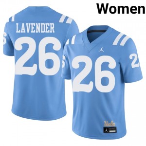 CJ Lavender #26 UCLA Bruins Throwback Jersey | Moisture Wicking Light Blue High School Football Women Stitch 62492145