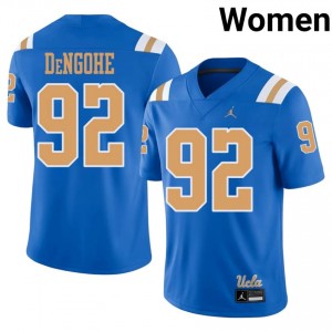 Blue Darold DeNgohe #92 Bruins Jersey | Women Player Football Classic Embroidery 15807221