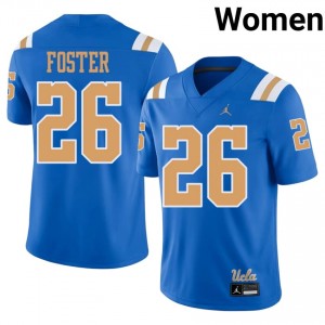 DeShaun Foster #26 UCLA Jersey | Elite Thread Blue University Football Women Embroidery 37345658