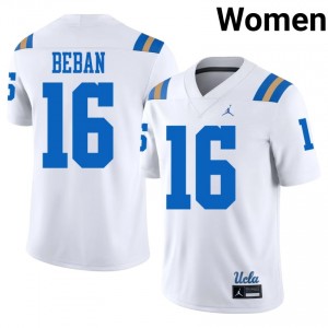 Bruins Gary Beban #16 White Jersey | Elite Stitched Player Football Women Apparel 43916825