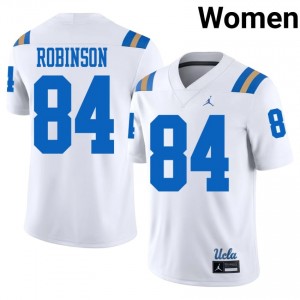 Jerry Robinson #84 UCLA Bruins Jersey | Gameday White College Football Women Stitched 80988787