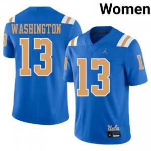 #13 Kenny Washington Bruins Blue Jersey | Authentic Embroidery Women Player Football Gear 10802877