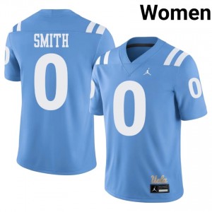 #0 Leland Smith UCLA Light Blue Throwback Jersey | Officially Licensed Stitch Women University Football Gear 89102425