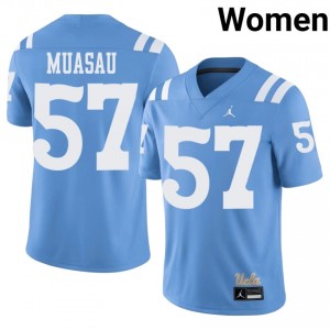 Light Blue Matt Muasau #57 UCLA Throwback Jersey | Women NCAA Football Essential Swen 81968481