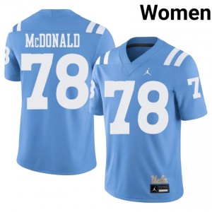 Light Blue Michael McDonald #78 Bruins Throwback Jersey | Women Player Football Classic Swen 28526553