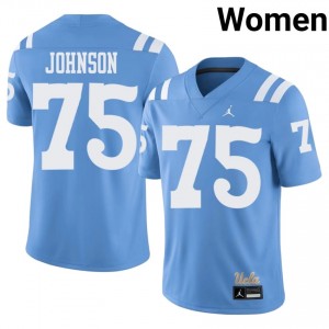 Nehemiah Johnson #75 UCLA Bruins Throwback Jersey | Gameday Light Blue College Football Women Stitch 72806461
