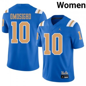 Bruins Sammy Omosigho #10 Blue Jersey | Elite Embroidery Player Football Women Apparel 93566677