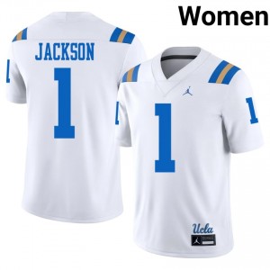 Scooter Jackson #1 UCLA Bruins Jersey | Gameday White College Football Women Stitched 83662832