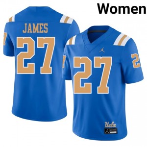 UCLA Bruins Ta'Shawn James #27 Blue Jersey | Fresh Embroidery High School Football Women Apparel 57995528