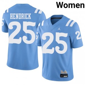 Light Blue Trent Hendrick #25 UCLA Throwback Jersey | Women University Football Top-Tier Swen 10720649