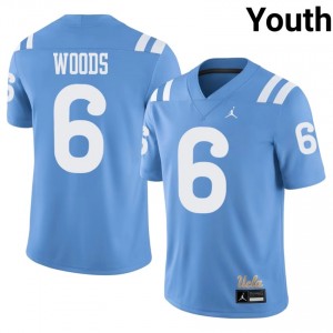 UCLA Anthony Woods #6 Light Blue Throwback Jersey | Premium Swen NCAA Football Youth Apparel 21054139