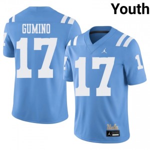 #17 Colton Gumino UCLA Bruins Light Blue Throwback Jersey | Iconic Stitch Youth College Football Gear 39093941