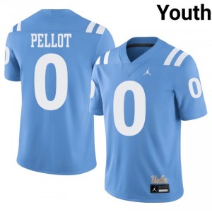 Donavyn Pellot #0 UCLA Bruins Throwback Jersey | Moisture Wicking Light Blue High School Football Youth Stitch 88228426