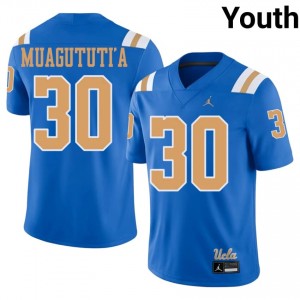 #30 Halakilangi Muagututi'a UCLA Bruins Blue Jersey | Iconic Embroidery Youth College Football Gear 25301498