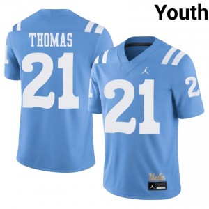 UCLA Bruins Jaivian Thomas #21 Light Blue Throwback Jersey | Exclusive Swen College Football Youth Apparel 58763708