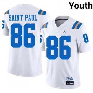 #86 Jalen Saint Paul UCLA Bruins White Jersey | Iconic Stitched Youth College Football Gear 19697348