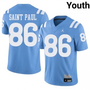 Light Blue Jalen Saint Paul #86 UCLA Throwback Jersey | Youth NCAA Football Essential Swen 85163696