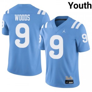 #9 Jalen Woods UCLA Light Blue Throwback Jersey | Officially Licensed Stitch Youth University Football Gear 21444074