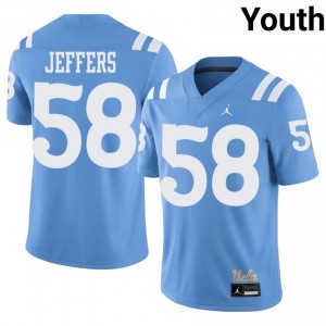 Light Blue Jaylan Jeffers #58 UCLA Bruins Throwback Jersey | Youth High School Football Limited Swen 93297063