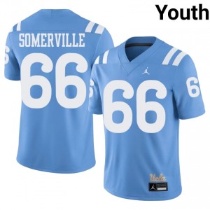 Jensen Somerville #66 UCLA Throwback Jersey | Elite Thread Light Blue University Football Youth Stitch 75888051