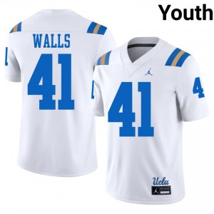 UCLA Bruins Jewelous Walls #41 White Jersey | Fresh Stitched High School Football Youth Apparel 14390066