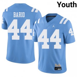 #44 Peter Bario UCLA Bruins Light Blue Throwback Jersey | Iconic Stitch Youth College Football Gear 84802484