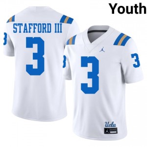 Robert Stafford III #3 UCLA Jersey | Elite Thread White University Football Youth Stitched 45998259