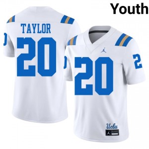 White Scott Taylor #20 UCLA Bruins Jersey | Youth College Football Pro-Grade Stitched 83096960