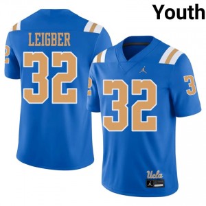 Bruins Troy Leigber #32 Blue Jersey | Elite Embroidery Player Football Youth Apparel 69247939