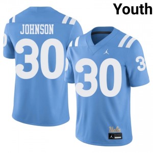 Light Blue Zeke Johnson #30 UCLA Bruins Throwback Jersey | Youth High School Football Limited Swen 71244670