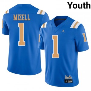 UCLA Bruins Aidan Mizell #1 Blue Jersey | Fresh Embroidery High School Football Youth Apparel 62913407